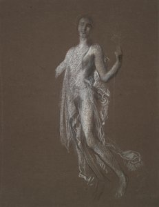 Studie für Figur von 5 Uhr morgens (?) von Edwin Austin Abbey