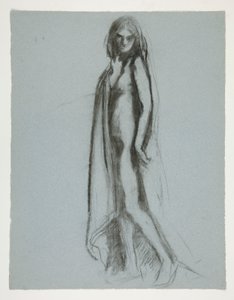 Studie für die Figur von 19 Uhr von Edwin Austin Abbey