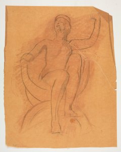 Studie für die Genius der Staatsfigur von Edwin Austin Abbey