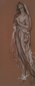 Studie für die Figur von 4 Uhr (?) von Edwin Austin Abbey