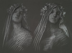 Studie für den Kopf von Blanchefleur von Edwin Austin Abbey