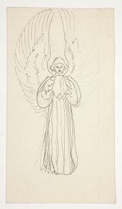 Studie eines Engels, für Die Suche nach dem Heiligen Gral (Serie von fünfzehn Gemälden für die Boston Public Library, abgeschlossen 1901)