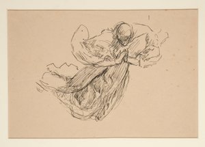 Studie eines Engels (für Buntglas? für eine Decke?) von Edwin Austin Abbey