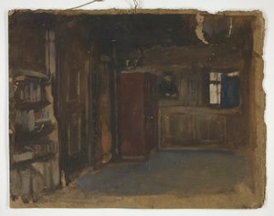 Studie eines Innenraums von Edwin Austin Abbey