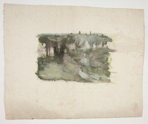 Studie des Gänsemädchens von Edwin Austin Abbey