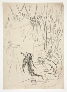 Das Erreichen des Grals, Studie für Die Suche nach dem Heiligen Gral (Serie von fünfzehn Gemälden für die Boston Public Library, abgeschlossen 1901) von Edwin Austin Abbey