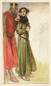 Unidentifizierte Shakespeare-Szene (zwei Männer) von Edwin Austin Abbey