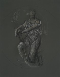 Unidentifizierte Figurenstudie für ein Wandgemälde im Pennsylvania State Capitol Building, Harrisburg, 1902-1911