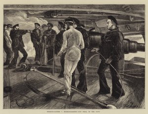 Hinterlader gegen Vorderlader, Waffendrill in der Marine von Edwin Buckman