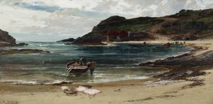 Der Hafen unter dem Hügel (Anglesey) von Edwin Ellis