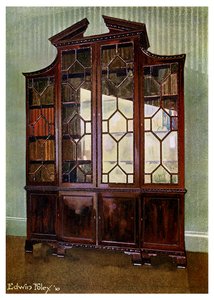 Geschnitzter Chippendale-Bücherschrank, 1911-1912