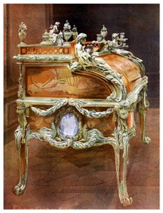 Schreibtisch von Louis XV., der Louvre, Paris, 1911-1912 von Edwin Foley