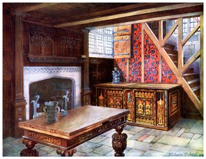 Einlegearbeit Nonsuch-Truhe, 1910 von Edwin Foley