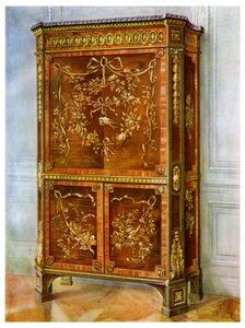 Eingelegter Ormolu-montierter aufrechter Sekretär, Französisch, 1911-1912 von Edwin Foley