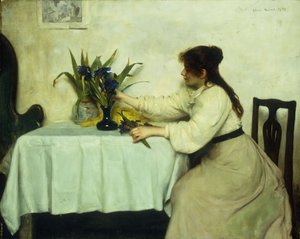 Die Blumen arrangieren von Edwin Harris