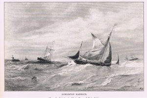 Hafen von Gorleston, aus The Magazine of Art 1893, Cassell and Company von Edwin Hayes