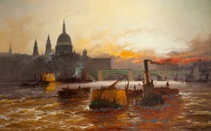 Der Pool von London, 1940-45 von Edwin Henry Eugene Fletcher