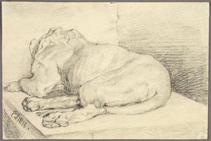 Liegender Löwe, von hinten von Edwin Henry Landseer