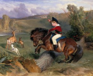 Der erste Sprung: Lord Alexander Russell auf seinem Pony 