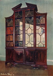 Geschnitzter Chippendale-Bibliotheksschrank von Edwin John Foley