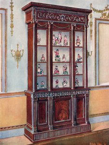 Geschnitzte Mahagoni-China-Kästen--Adam-Einfluss von Edwin John Foley
