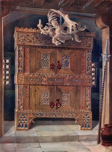 Spätgotischer Schrank. Deutsch