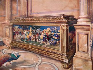 Hochzeitstruhe oder Cassone. Italienisch von Edwin John Foley