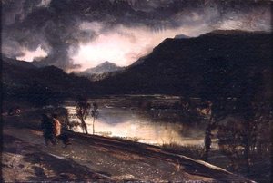 Ein Seebild bei Sonnenuntergang von Edwin Landseer