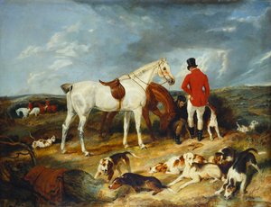Jäger und Hunde, 1823
