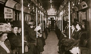 Hudson River U-Bahn-Zug, New York, USA, um 1901 von Edwin Levick