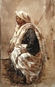 Ein sitzender Araber von Edwin Lord Weeks