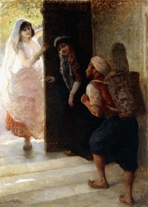 Tausendundeine Nacht, Der Träger von Bagdad, ca. 1900 von Edwin Lord Weeks