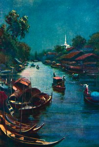 Eine typische Kanalszene, Bangkok von Edwin Norbury