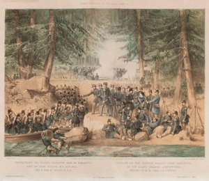 Landung der französischen Truppen in der Nähe von Bomarsund auf den Åland-Inseln, 8. August 1854 von Edwin Thomas (after) Dolby
