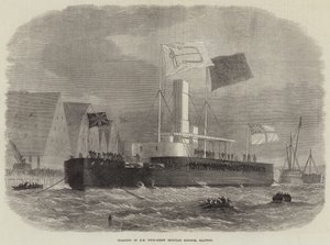 Zu Wasser lassen des HM Twin-Screw Ironclad Monitor, Glatton von Edwin Weedon