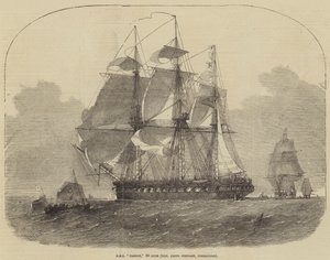 HMS Nankin, 50 Kanonen, Kommandant Honourable Keith Stewart von Edwin Weedon