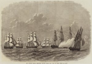 Das britische Fliegende Geschwader verlässt die False Bay, Kap der Guten Hoffnung