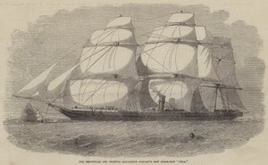 Das neue Dampfschiff Pera der Peninsular and Oriental Navigation Company von Edwin Weedon
