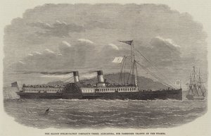 Das Dampfschiff der Saloon Steam-Packet Company Alexandra, für den Passagierverkehr auf der Themse von Edwin Weedon