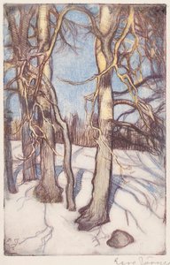 Bäume im Winter von Eero Järnefelt