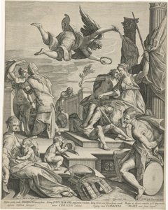 Allegorie mit Justitia, Pax und Charitas