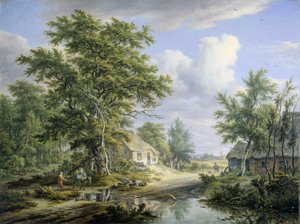 Bauernhöfe am Waldrand von Egbert van Drielst