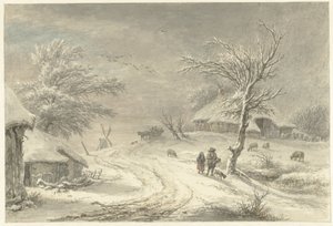 Winteransicht in Exloo, Drenthe
