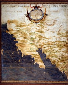 Grenze der Westindischen Inseln und unbekannte Länder, Karte von Egnazio Danti, um 1567 von Egnazio Danti
