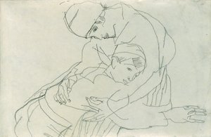 Umarmung, 1914 von Egon Schiele