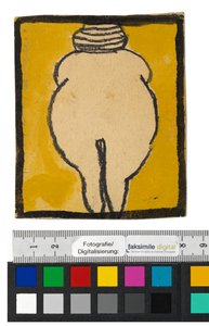 Entwurf für eine Wanddekoration im Atelier Wattmanngasse (Venus von Willendorf) von Egon Schiele