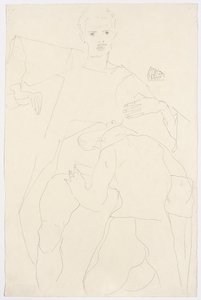 Erotische Szene von Egon Schiele
