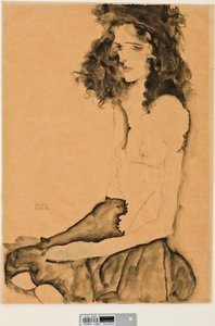 Mädchen mit schwarzen Haaren, 1911