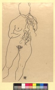 Mädchenakt von Egon Schiele