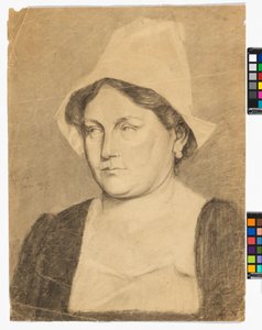 Porträt einer Frau mit Holländerhaube